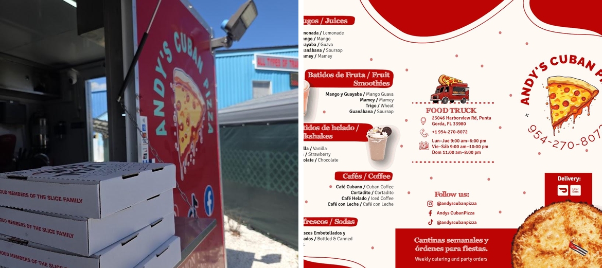 Andy's Cuban Pizza Menu